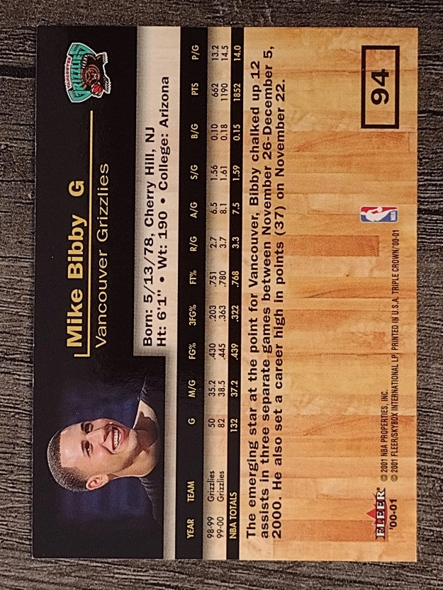 2000-01 Fleer Triple Crown #94 Mike Bibby