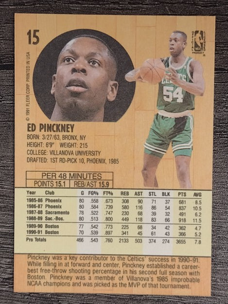 1991-92 Fleer #15 Ed Pinckney