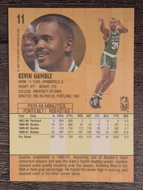 1991-92 Fleer #11 Kevin Gamble