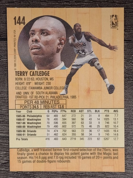 1991-92 Fleer #144 Terry Catledge