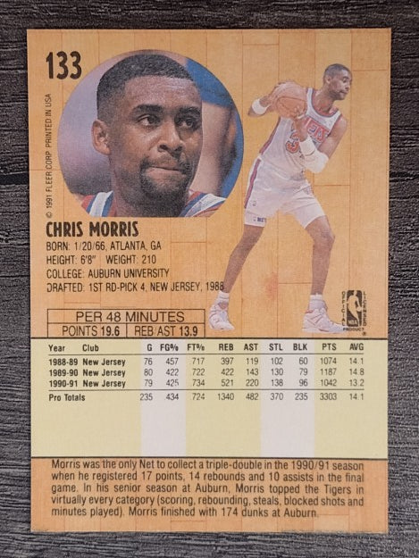 1991-92 Fleer #133 Chris Morris