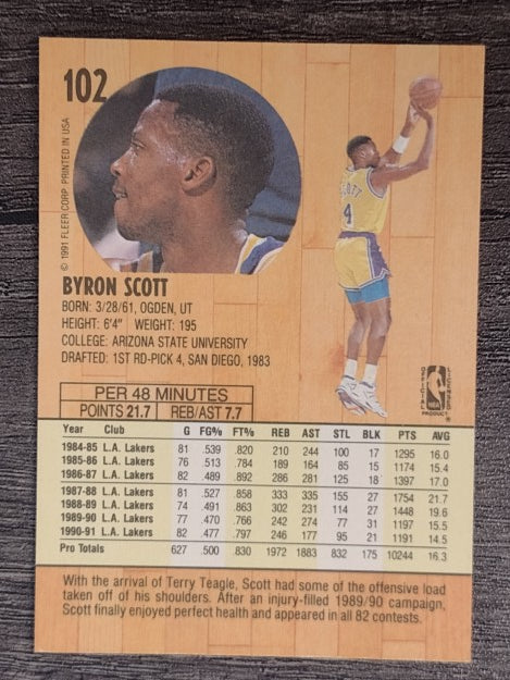 1991-92 Fleer #102 Byron Scott