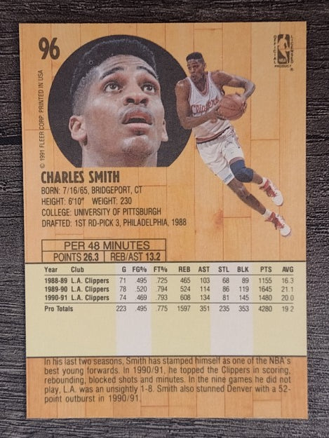 1991-92 Fleer #96 Charles Smith