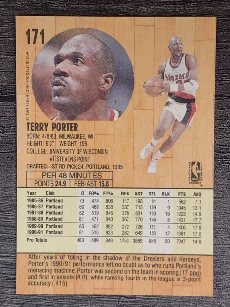 1991-92 Fleer #171 Terry Porter