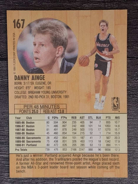 1991-92 Fleer #167 Danny Ainge