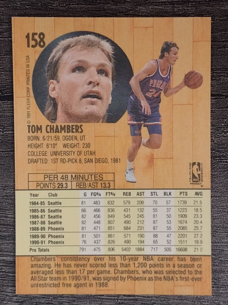 1991-92 Fleer #158 Tom Chambers