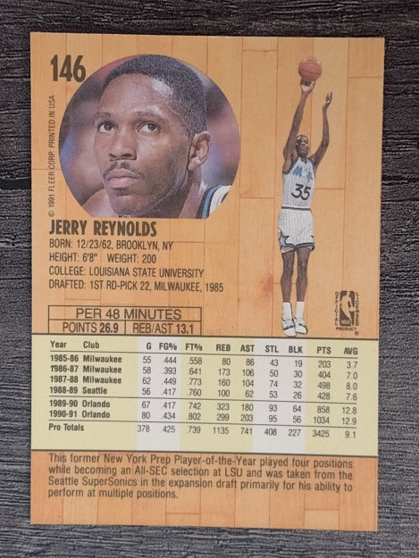 1991-92 Fleer #146 Jerry Reynolds