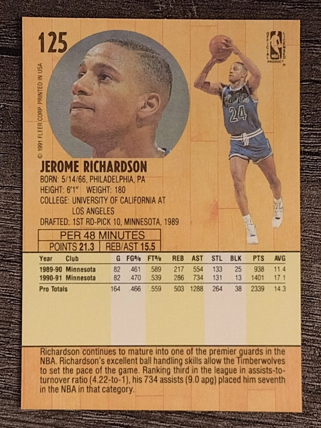 1991-92 Fleer #125 Pooh Richardson