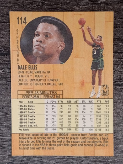 1991-92 Fleer #114 Dale Ellis