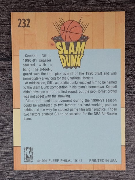 1991-92 Fleer #232 Kendall Gill SD