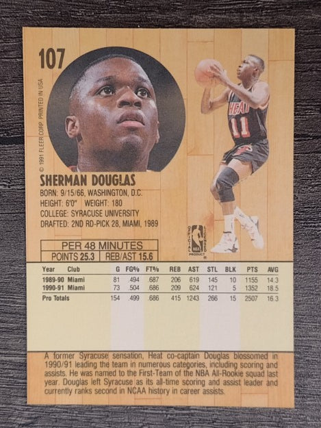 1991-92 Fleer #107 Sherman Douglas