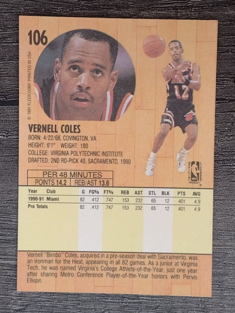 1991-92 Fleer #106 Bimbo Coles