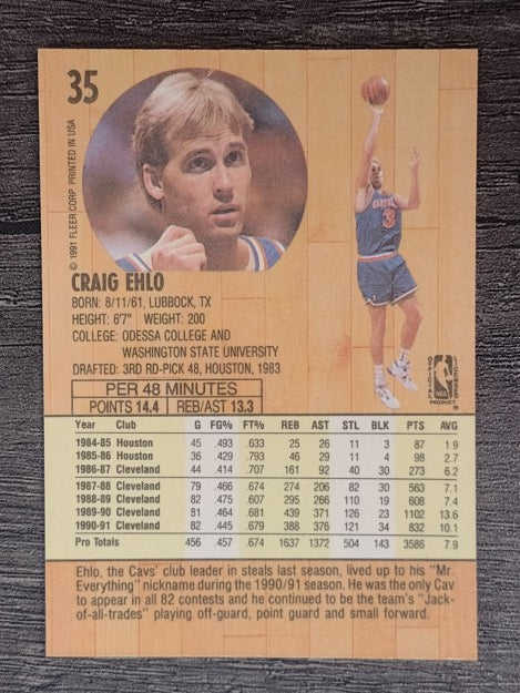 1991-92 Fleer #35 Craig Ehlo