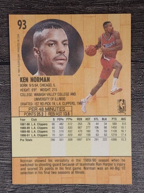 1991-92 Fleer #93 Ken Norman