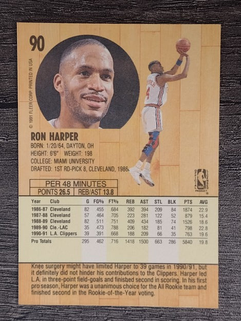 1991-92 Fleer #90 Ron Harper