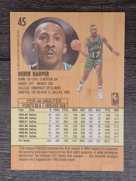 1991-92 Fleer #45 Derek Harper