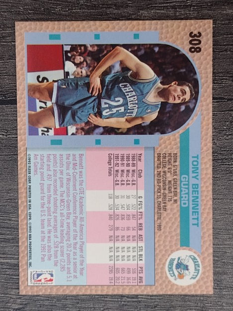 1992-93 Fleer #308 Tony Bennett RC