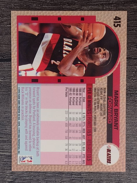 1992-93 Fleer #415 Mark Bryant