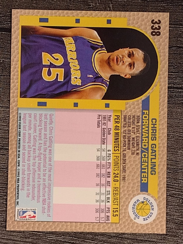 1992-93 Fleer #338 Chris Gatling