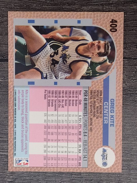 1992-93 Fleer #400 Greg Kite