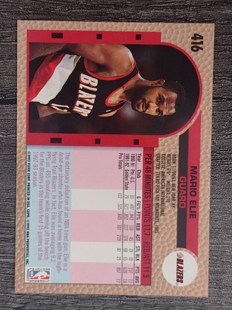 1992-93 Fleer #416 Mario Elie