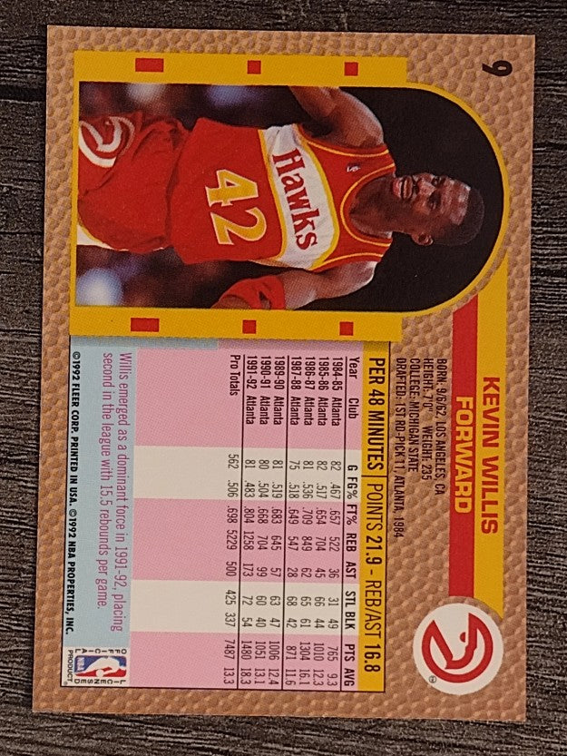 1992-93 Fleer #9 Kevin Willis