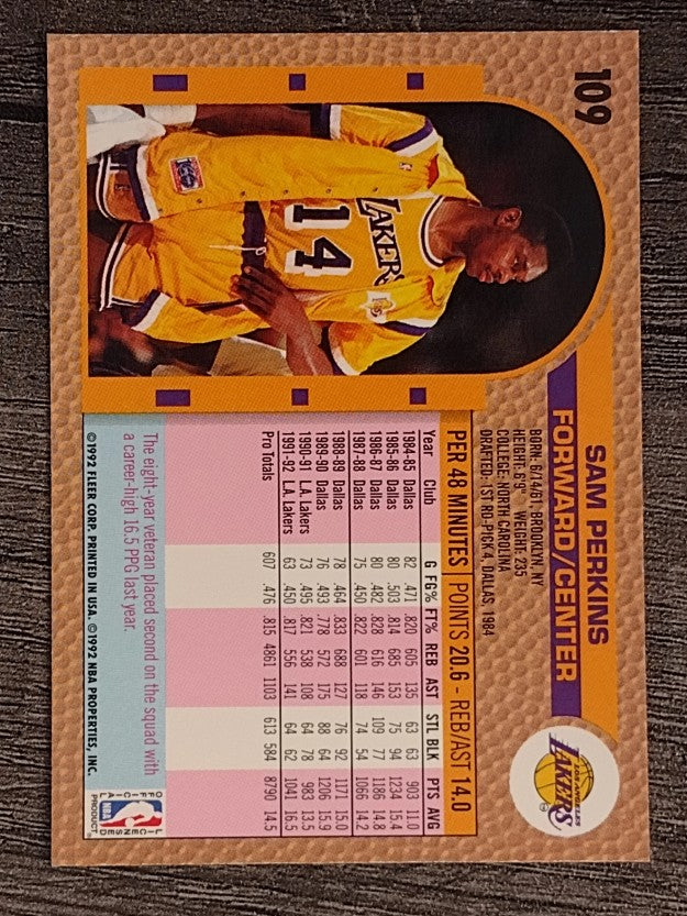 1992-93 Fleer #109 Sam Perkins