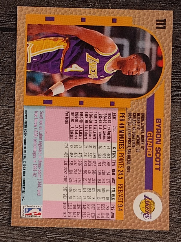 1992-93 Fleer #111 Byron Scott