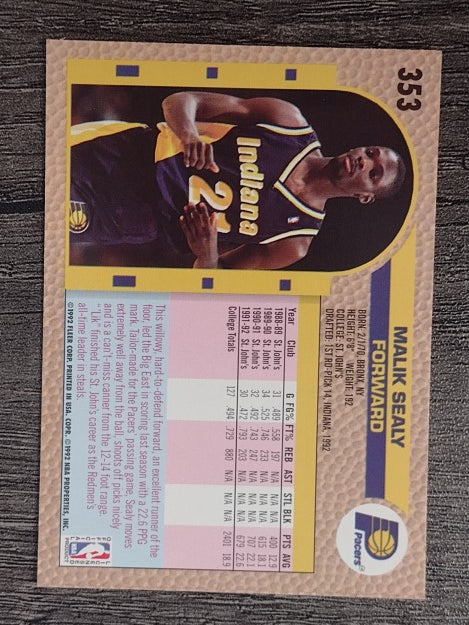 1992-93 Fleer #353 Malik Sealy RC