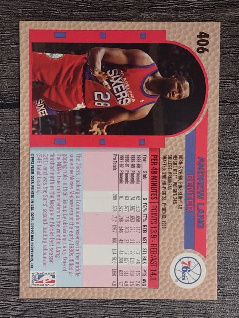 1992-93 Fleer #406 Andrew Lang
