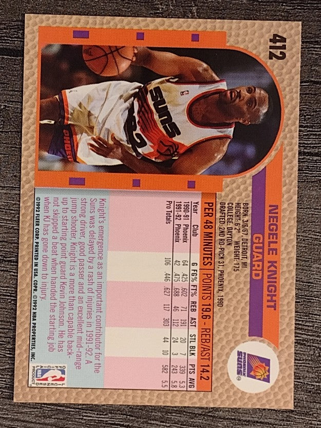 1992-93 Fleer #412 Negele Knight