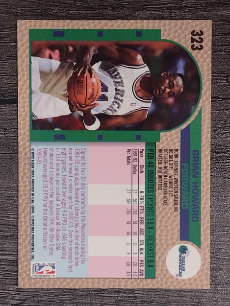1992-93 Fleer #323 Brian Howard RC