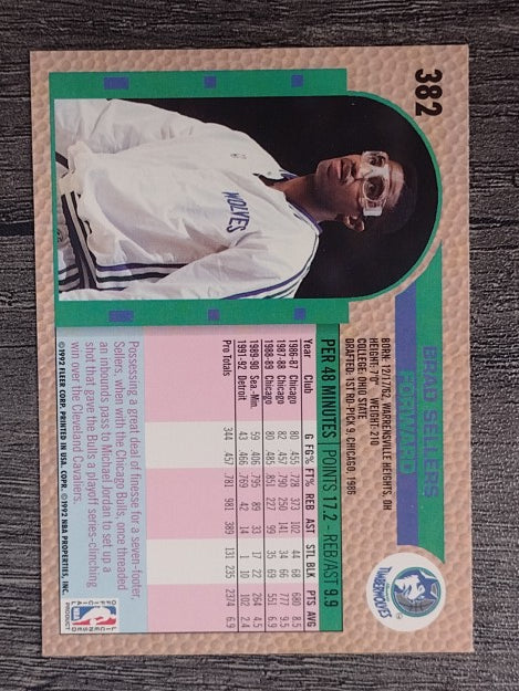 1992-93 Fleer #382 Brad Sellers