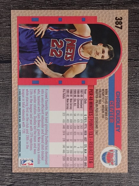 1992-93 Fleer #387 Chris Dudley
