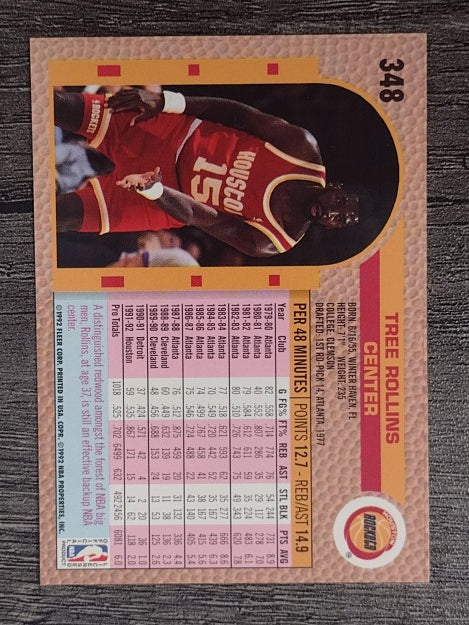 1992-93 Fleer #348 Tree Rollins