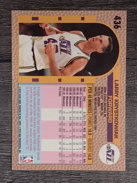 1992-93 Fleer #436 Larry Krystkowiak