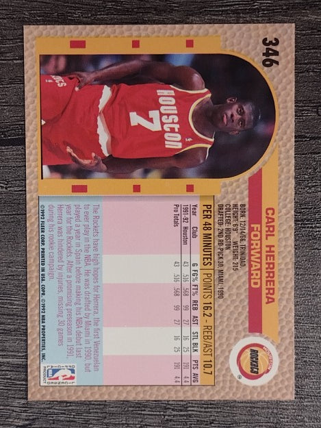 1992-93 Fleer #346 Carl Herrera