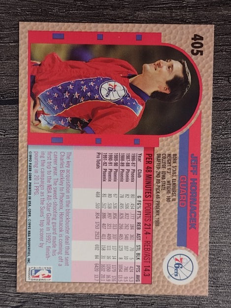 1992-93 Fleer #405 Jeff Hornacek