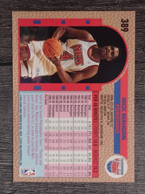1992-93 Fleer #389 Rick Mahorn