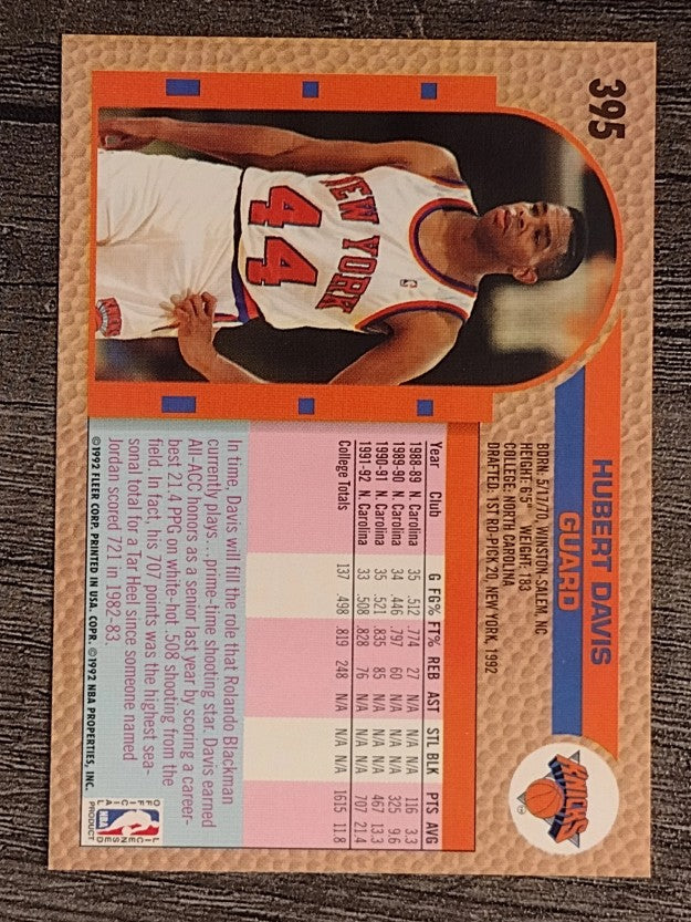 1992-93 Fleer #395 Hubert Davis RC