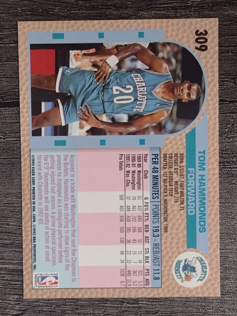 1992-93 Fleer #309 Tom Hammonds