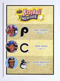 2008 Upper Deck Heroes #195 Mike Schmidt/Ernie Banks/Frank Robinson