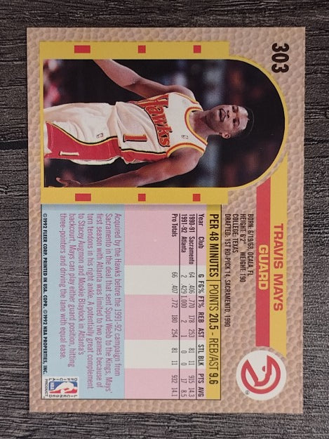 1992-93 Fleer #303 Travis Mays