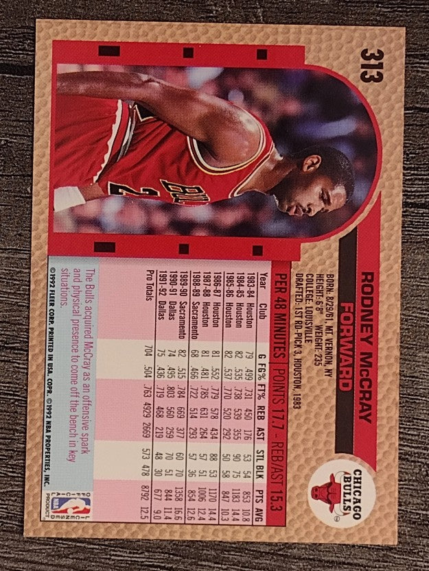 1992-93 Fleer #313 Rodney McCray