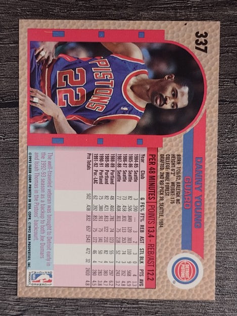 1992-93 Fleer #337 Danny Young