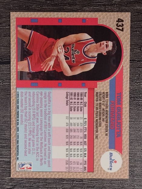 1992-93 Fleer #437 Tom Gugliotta RC
