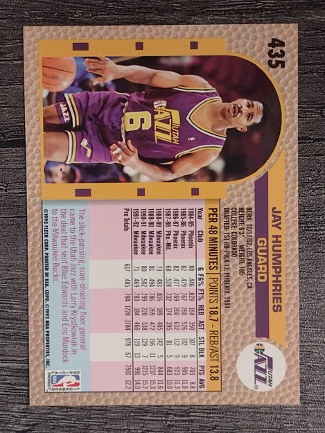 1992-93 Fleer #435 Jay Humphries