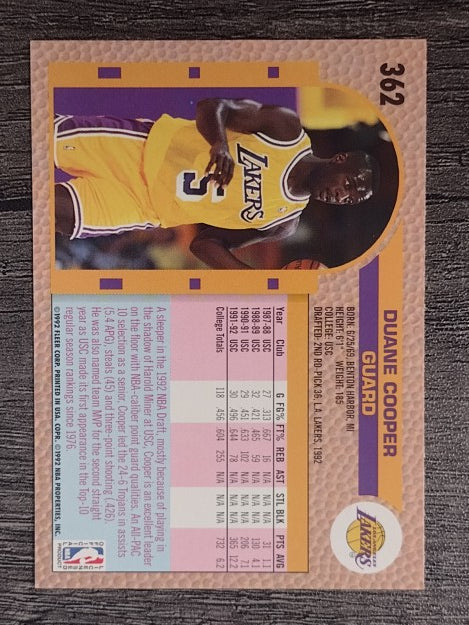 1992-93 Fleer #362 Duane Cooper RC