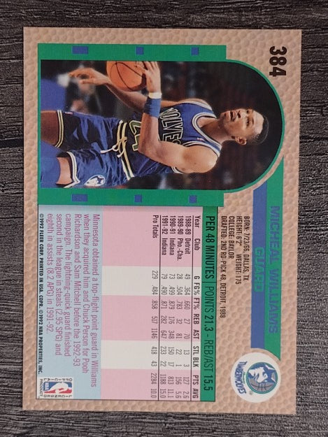 1992-93 Fleer #384 Micheal Williams