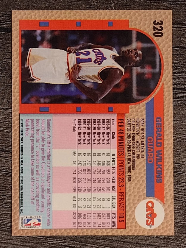 1992-93 Fleer #320 Gerald Wilkins